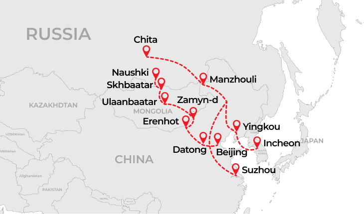 TMGR (몽골 횡단철도) / TMR (만주 횡단철도)